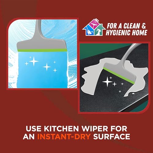 Premium Kitchen Platform Wiper for Slab, Sink & Tiles | Multi-Surface Water Wiper for Bathroom Glass, Mirrors, Windows & Countertops | Ergonomic Handle Cleaning Wiper with TPE Blade for Home Use - Image 5
