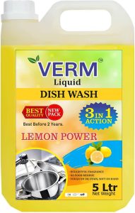 vermliquids Dish Cleaning Gel Non Acidic Dishwashing Detergent Dish Cleaning Gel Dish Cleaning Gel(Lemon, 4900 ml)