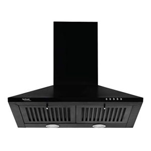 Hindware Smart Appliances | Marvia 60 cm Chimney | 1000 CMH | Pyramid | Push Button | Efficient Dual LED Lamps and Double Baffle Filter | 5 Yrs Warranty on Motor & 2 Yrs on Product (Black)
