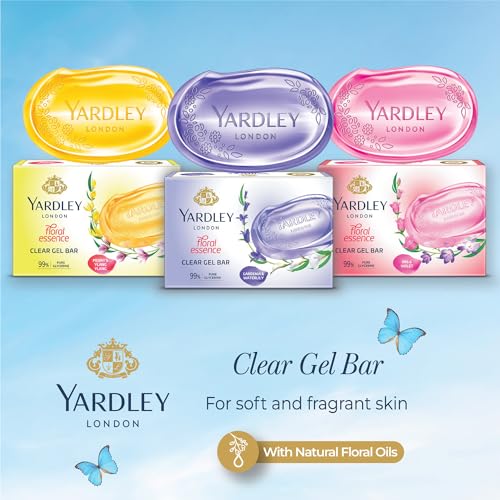 Yardley London Clear Gel Bar Gardenia And Waterlily - With 99% Pure Glycerin And Natural Floral Oils - 125Gx3 - Image 7