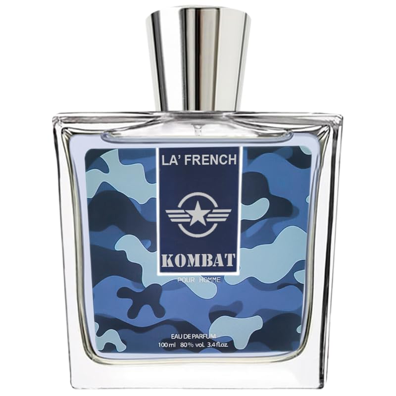LA' French Kombat Perfume For Men,100ml,Eau De Parfum,Premium,Long Lasting,Intense Fresh Masculine Fragrance,Suitable For Every Occasion
