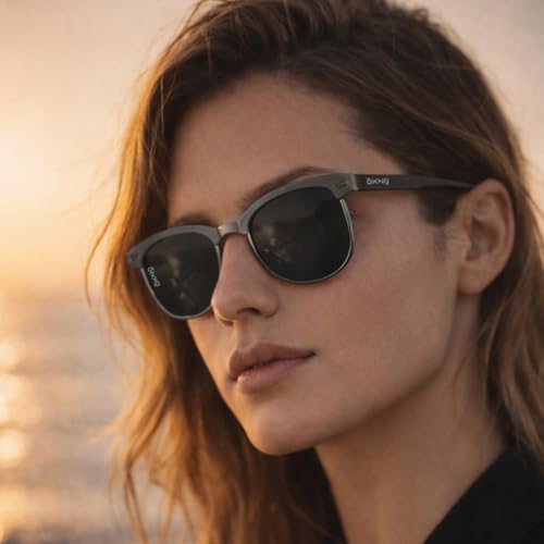 Eyewearlabs OKNO | Polarized Full Rim Alloy-Metal Branded Stylish Sunglasses For Men & Women | 100% UV Protection Shades | Cricket Sports Cycling Driving | Black Lens - Image 5