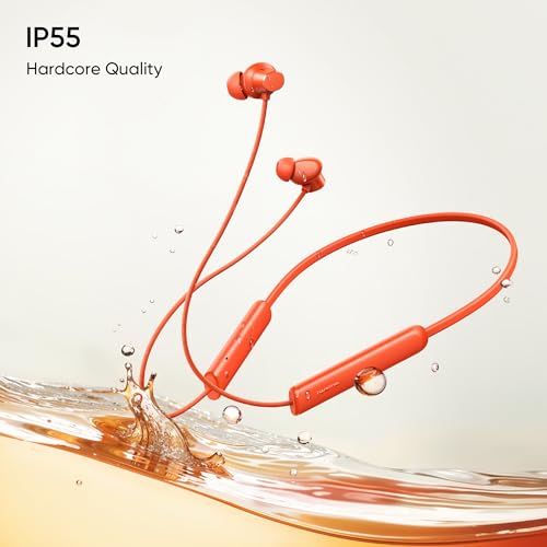 realme Buds Wireless 5 Lite in Ear Bluetooth Neckband with 12.4 mm Dynamic Bass Boost Driver,Upto 35 Hours Playback,45ms Low Latency,IP55 Dust & Water Resistant, Bluetooth V5.4 (Void Black) - Image 5