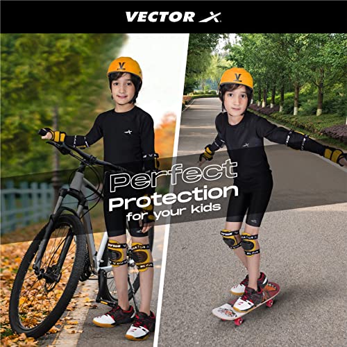 Viva Protective Set Protective Set (Knee/Elbow/Wrist Guard) Multi Purpose Safety Kit for Skateboarding, Roller Skating, Inline Skating, Cycling and Other Sports (Junior, Orange) - Image 6