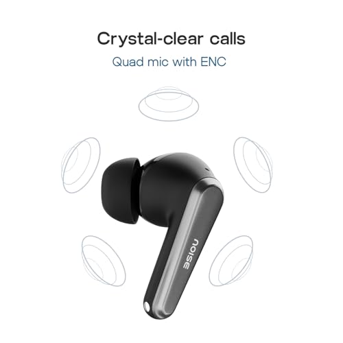 Noise Newly Launched Buds VS601 in Ear Truly Wireless Earbuds with 50H of Playtime, Transparent Case Lid, Quad Mic ENC, Dual Device Pairing, 10Mm Driver, BT V5.3 (Graphite Black) - Image 6