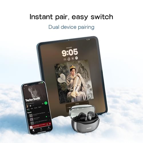 Noise Newly Launched Buds VS601 in Ear Truly Wireless Earbuds with 50H of Playtime, Transparent Case Lid, Quad Mic ENC, Dual Device Pairing, 10Mm Driver, BT V5.3 (Graphite Black) - Image 7