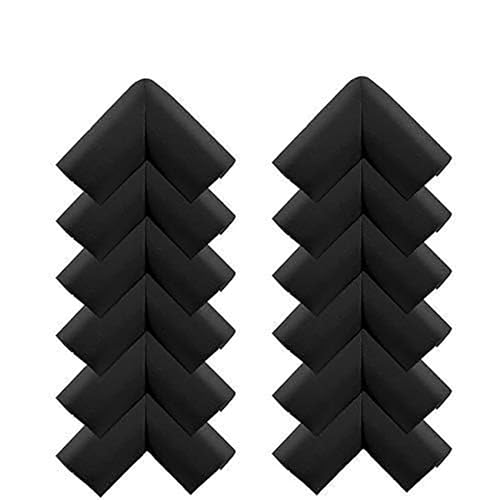 SYGA Pack of 12 Black Corner Edge Guard Protectors Suitable for Table and Desk for Baby Child Infant Kids Safety