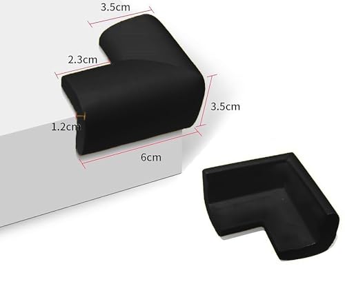 SYGA Pack of 12 Black Corner Edge Guard Protectors Suitable for Table and Desk for Baby Child Infant Kids Safety - Image 4