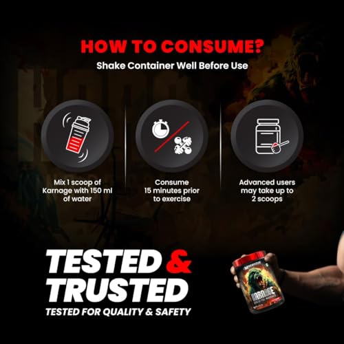 Bigmuscles Nutrition Karnage Pre workout (60 Servings, Sex On the Beach) | Pre-workout Supplement Supports to Improve Focus, Strength, Energy and Pump, Banned Substance Tested, Dope Free, 300g - Image 7