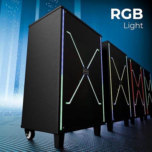 Zebronics 120W Party Trolley DJ Speaker, Upto 5h Playback, Dual UHF Mic, Karaoke, Full-Range 30.48cm Driver, TWS, 6.3mm Mic & Guitar in, Bluetooth, USB, AUX, RGB, LED Display (Party Fyre 400) - Image 6