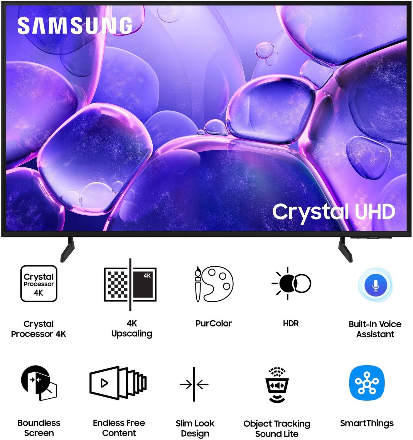 Samsung Samsung 108 cm (43 inch) Ultra HD (4K) LED Smart Tizen TV 2025 Edition with 4K Upscaling | HDR 10+ | Voice Assistance Remote Control | PurColor | Slim Look | Samsung Knox Security | 100+ Free Channels | Universal Gestures - Image 2