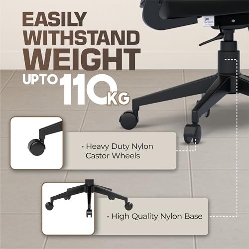 Da URBAN® Dysen Office Chair, High Back Mesh Ergonomic Home Office Desk Chair with 1 Year Warranty,Tilt Lock Mechanism (Black) - Image 3