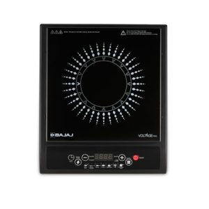 Bajaj Splendid 120TS 1200 Watts Tempered Glass Induction Cooktop With Tact Switch | Stove Comes With 7 Pre-Set Menus | Digital LED Display | 1 Year Warranty 【Black & White】