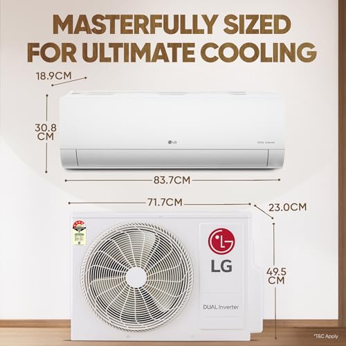 LG 1 Ton 4 Star DUAL Inverter Split AC (Copper, AI Convertible 6-in-1 with VIRAAT Mode, Faster Cooling & Energy Saving, 4 Way Swing, HD Filter with AntiVirus Protection, US-Q13JNYE, White) - Image 6