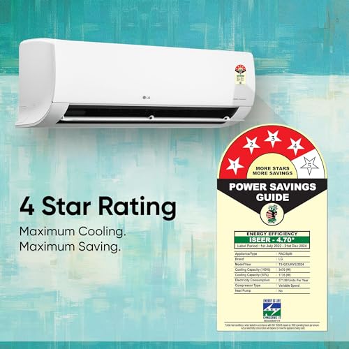 LG 1 Ton 4 Star DUAL Inverter Split AC (Copper, AI Convertible 6-in-1 Cooling, 4 Way Swing, HD Filter with Anti-Virus Protection, Faster Cooling & Energy Saving, TS-Q13JNYE, White) - Image 5
