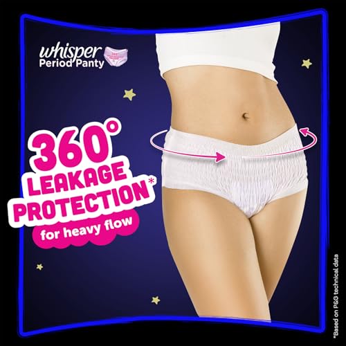 Whisper Super Absorbent Period Panty, 6 M-L Pants, 360 Degree Leakage Protection* for Heavy Flow, Panty like Fit, Full back Coverage, Absorbs Heavy Gushes, Silky Soft, Comfortable Feel - Image 5