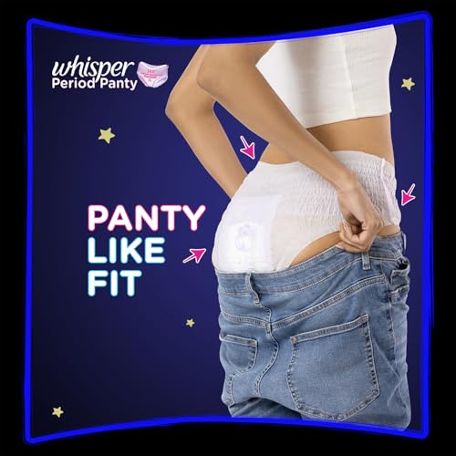 Whisper Super Absorbent Period Panty, 6 M-L Pants, 360 Degree Leakage Protection* for Heavy Flow, Panty like Fit, Full back Coverage, Absorbs Heavy Gushes, Silky Soft, Comfortable Feel - Image 6