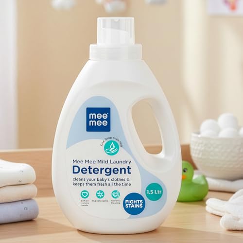 Mee Mee Baby Liquid Detergent 1.5 L | Ph balanced, Free from Harsh Chemicals, Safe for Mother's Hands & Baby's Skin | Anti-Bacterial, Removes Stains & Odor with One Drop, Hypoallergenic - Image 3