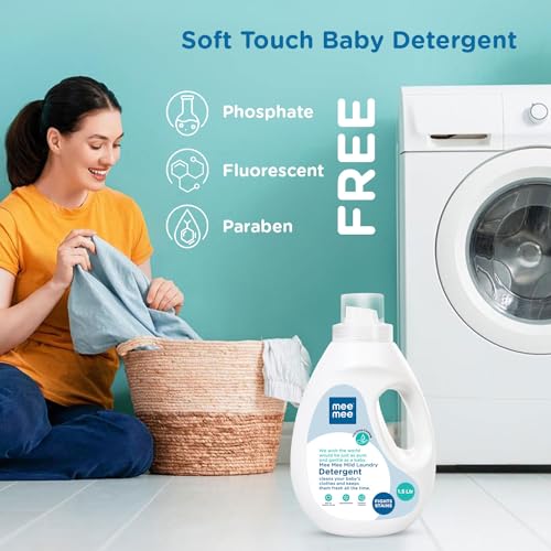Mee Mee Baby Liquid Detergent 1.5 L | Ph balanced, Free from Harsh Chemicals, Safe for Mother's Hands & Baby's Skin | Anti-Bacterial, Removes Stains & Odor with One Drop, Hypoallergenic - Image 4