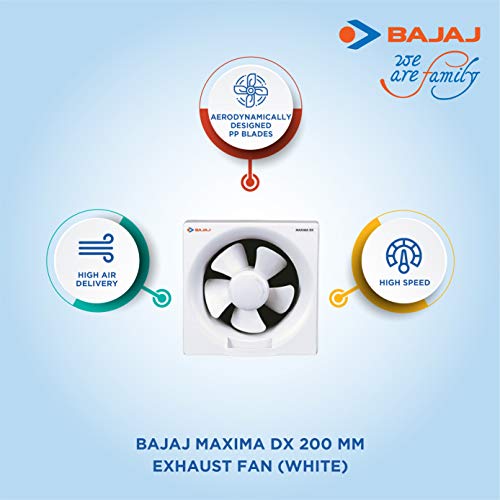 Bajaj Maxima DX 200 mm Exhaust Fan (White) - Image 4