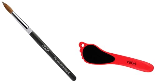 VEGA Professional Collection Pancake Makeup Brush, (PB-07) Black Emery Foot File