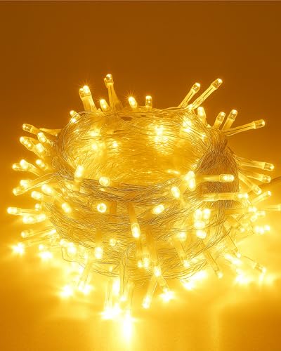 Homesake® 36 Feet Long 40 LED Power Pixel Serial String light Fairy Lights, Plug Sourced, Home & Outdoor light for christmas tree light corner Home, ornament setup festive decor (Pack of 1 Warm White) - Image 3