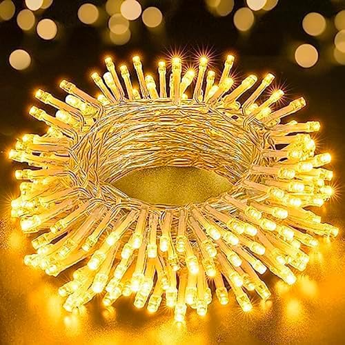 Homesake® 36 Feet Long 40 LED Power Pixel Serial String light Fairy Lights, Plug Sourced, Home & Outdoor light for christmas tree light corner Home, ornament setup festive decor (Pack of 1 Warm White) - Image 7