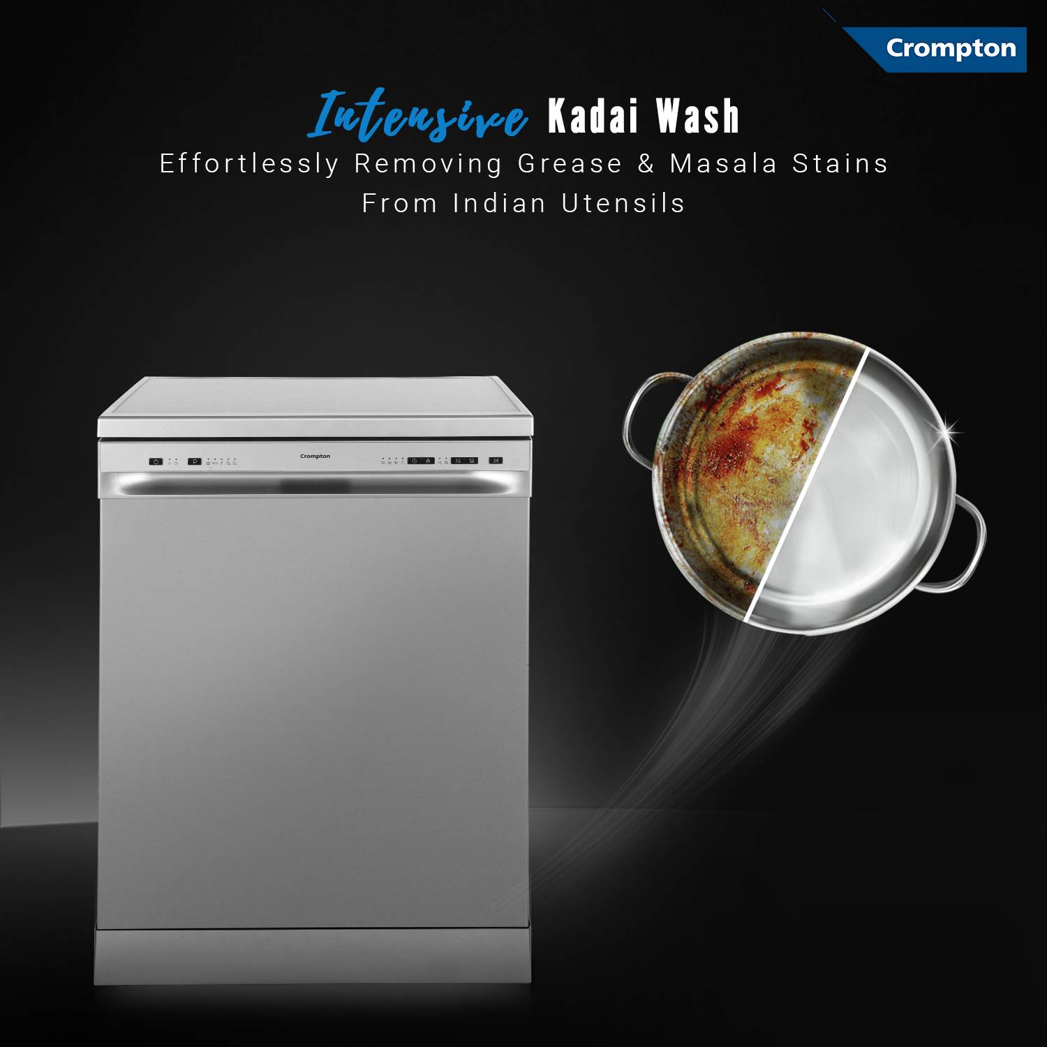 Crompton Crompton FS-DWVOA13PS-ENT Free Standing 13 Place Settings Dishwasher - Image 5