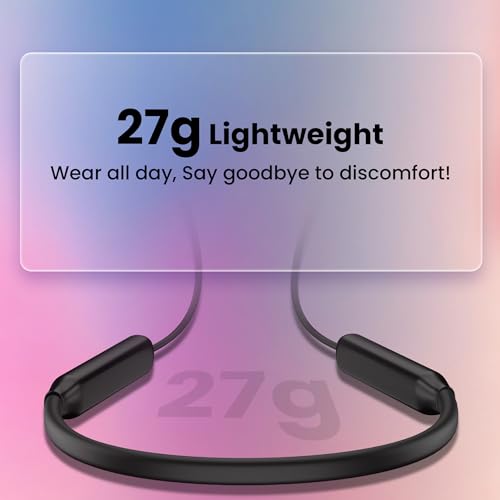 HAMMER Splendor in Ear Bluetooth Neckband with Magnetic Earbuds, Deep Bass, Built-in Mic, Upto 30 Hrs Playtime, BT 5.4, Type-C Charging Port (Black) - Image 5