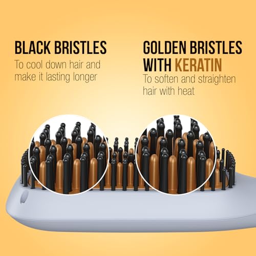 Havells Keratin Infused Hair Straightener Brush With Temperature Control For All Hair Types|Auto Shut off After 45 Minutes| 1.8mm Swivel Cord |2 Years Guarantee| HS6000 - Image 5