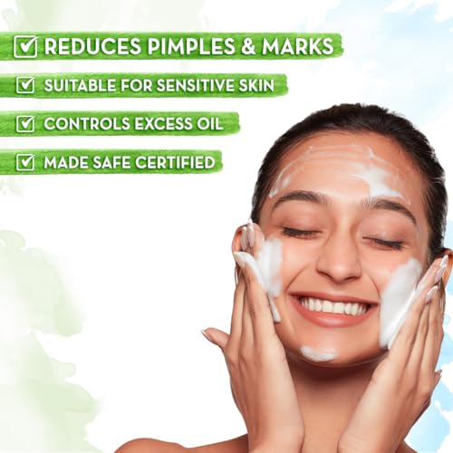 Mamaearth Neem Pimple Clear Face Wash with Neem & Salicylic Acid | Fights Pimples, Reduces Marks & Purifies Skin | Gently Cleanses & Controls Excess Oil | For All Skin Types | 150 ml - Image 3