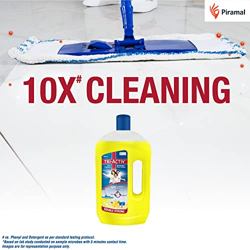Tri-Activ Double Strong Disinfectant Floor Cleaner | Half Cap Only | 10X Cleaning with 99.9% Germ kill | Citrus Fragrance - Pack of 2 (1000ml x 2 Units) - Image 5