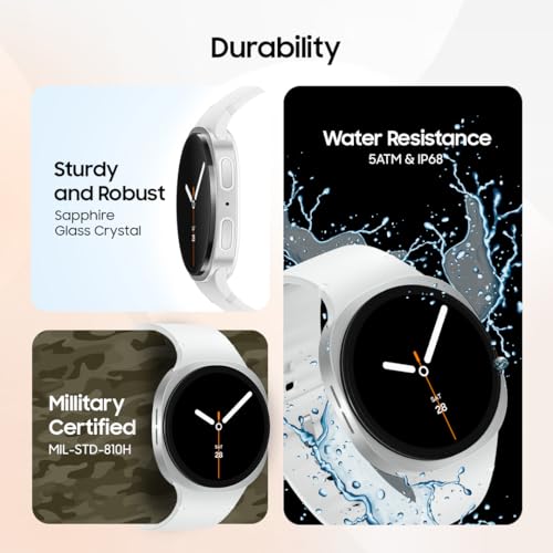 Samsung Galaxy Watch8 (40mm, Bluetooth, Graphite) with 3nm Processor | Dual GPS | Sapphire Glass & Armor Aluminum | 5ATM & IP68 | BP, ECG, IHRN & Vascular Load Monitoring | Anti-oxidant Index - Image 6