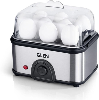 Glen Electric Egg Boiler Steamer Boils 8 Eggs Auto shut Off, Push Button Start 350W SA 3036 Egg Cooker(Silver, Black, 8 Eggs) - Image 2