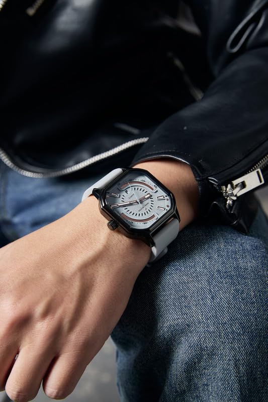 Daniel Hechter Paris Rivoli Collection Modern Analog Watch for Men with Octagon Dial and Silicon Band-DHM1003 - Image 2