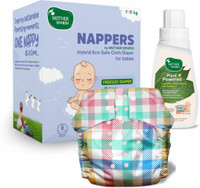 Mother Sparsh Nappers Free Size Cloth Diaper + 1 Hybrid Soaker Pad & Baby Detergent 200ml - Image 3
