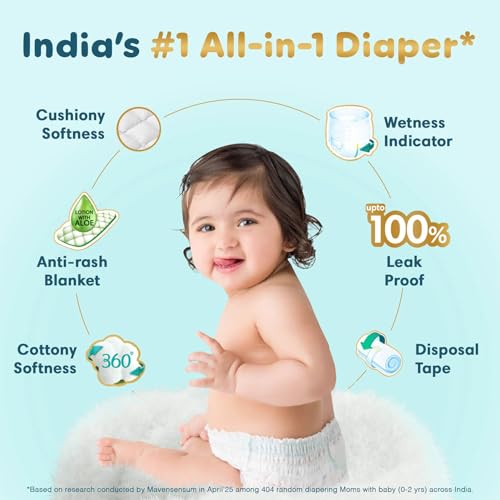 Pampers Premium Care Diaper | Pant Style Baby Diapers Small Size, 140 Count | 360 Cotton Softness Diaper |Anti Rash Diaper with Aloe Vera and 100% Leak Proof Protection | (70 Count, Pack of 2) - Image 3