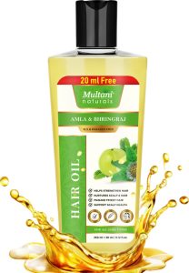 Multani Naturals Amla & Bhringraj Hair Oil | Nourish & Reduce Dandruff - Hair Oil(270 ml)