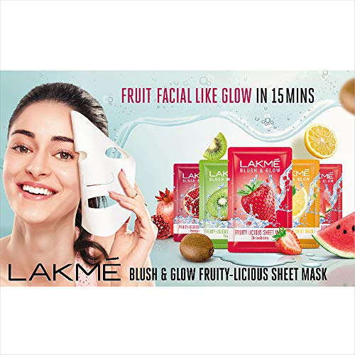 Lakme Blush & Glow Kiwi Sheet Mask, 25 ml - Image 7