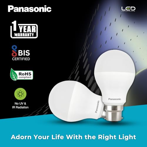 Panasonic 9 Watt LED Bulb, B22 Base 9W Light For Home, 25000+ BH with 1 Year Warranty, 6500K Cool Day (Pack of 2) - Image 3