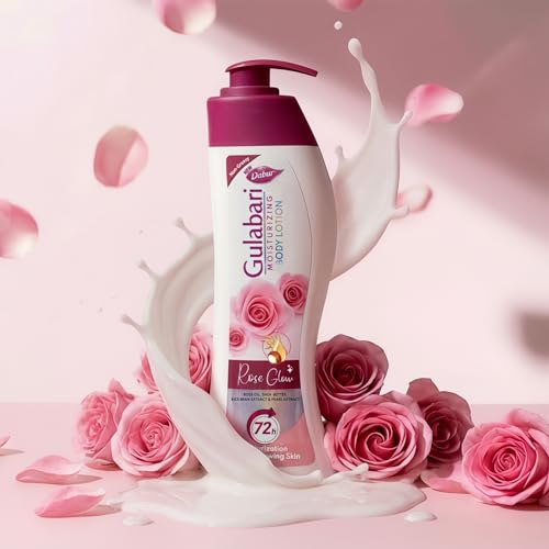 Dabur Gulabari Moisturizing Body Lotion – 400 ml | For Men & Women | Dry Skin Care | With 100% Organic Rose Oil & Shea Butter | Dermatologically Tested | Paraben Free | 72 Hour Moisturisation - Image 3