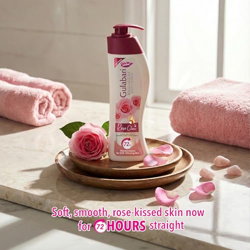 Dabur Gulabari Moisturizing Body Lotion – 400 ml | For Men & Women | Dry Skin Care | With 100% Organic Rose Oil & Shea Butter | Dermatologically Tested | Paraben Free | 72 Hour Moisturisation - Image 7