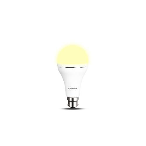Halonix 8.5W Rechargeable Emergency Inverter LED Bulb | Emergency Light | Upto 4 Hours Battery | B22D | 1 Year - Warranty (Pack of 1, Warm Yellow) - Image 6