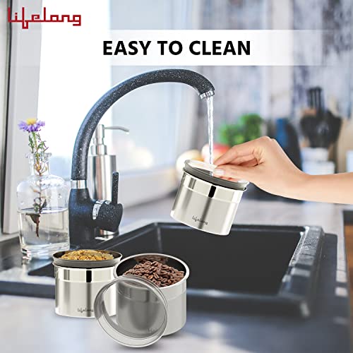 Lifelong Kitchen Storage Canisters (Set of 4) |See through lid | 500 ml each | LLCAN04 - Image 6