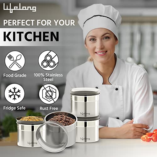 Lifelong Kitchen Storage Canisters (Set of 4) |See through lid | 500 ml each | LLCAN04 - Image 7
