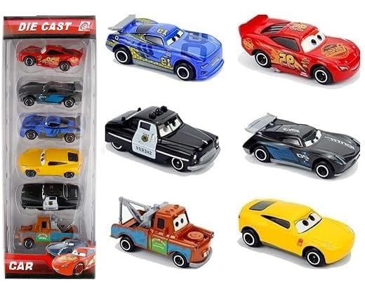 Galaxy Hi-Tech Mini Metal Die Cast Car Toy Vehicle Play Set, Free Wheel High Speed Unbreakable, Small Racing Movie Vehicle Car for Exciting Playtime Adventures for Kid, Multicolor, Set of 6 - Image 7