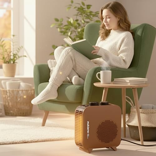 The Better Home Fumato 2000 W Room Heater (Fan-Blower) | Portable Heater for Bedroom & Home | Dual Placement Vertical/Horizontal | Thermal Cut-Out + Fuse Safety | Brown | 1-Year Warranty - Image 3