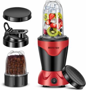 BOOSTER Powerful 400 W Juicer Mixer Grinder 400 W Juicer Mixer Grinder(Nutri_Pro | 2 Jars | Black, Red)