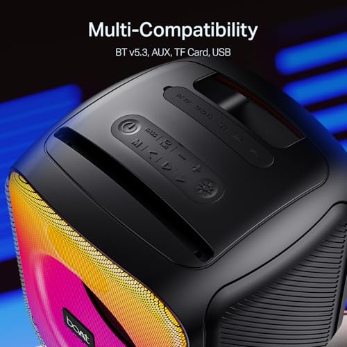 Boat 2025 Launch, PartyPal 65 Pro, 42W Signature Sound, Wireless Karaoke Mic, 8H Battery,RGB LEDs, TWS, Bass Boost, Multi Port, Bluetooth Speaker, Wireless Speaker, Portable Speaker (Premium Black) - Image 7
