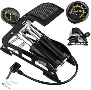 Honor Double Cylinder Portable High Pressure Foot Air Pump Compressor for Car and Bike Air Pump for Motorbike,Cars,Bicycle,for Football,Cycle Pumps for Bicycle,car air Pump for tubeless.